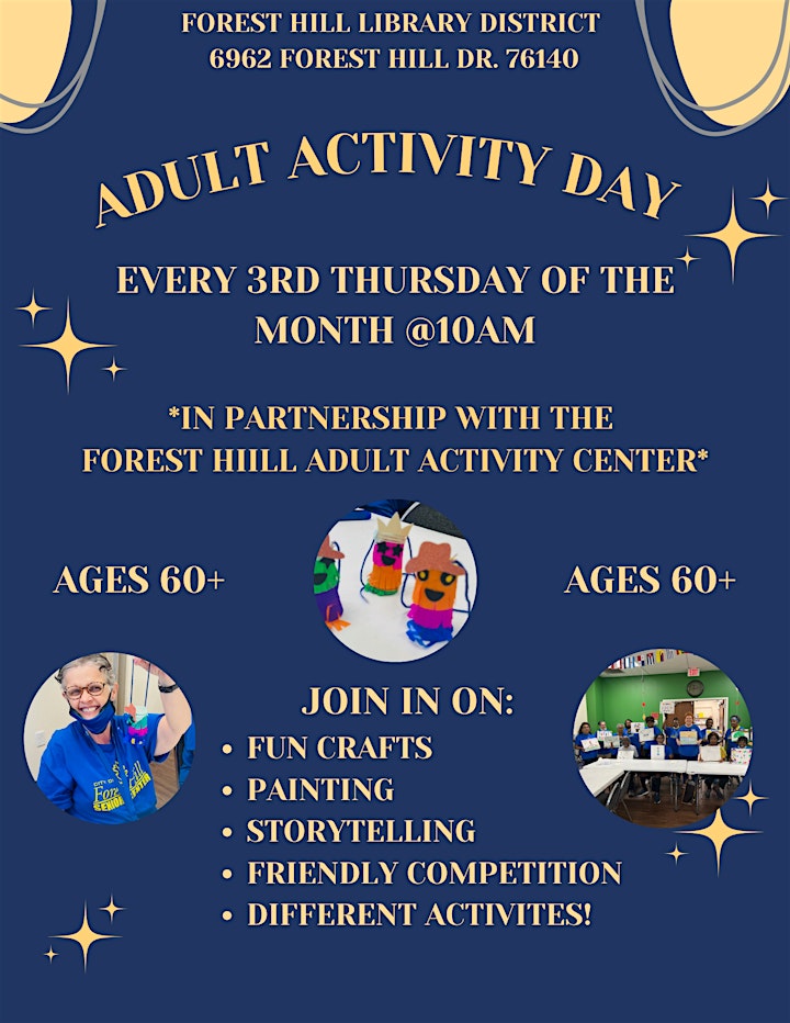 Senior Adult Activity Day Tickets, Multiple Dates